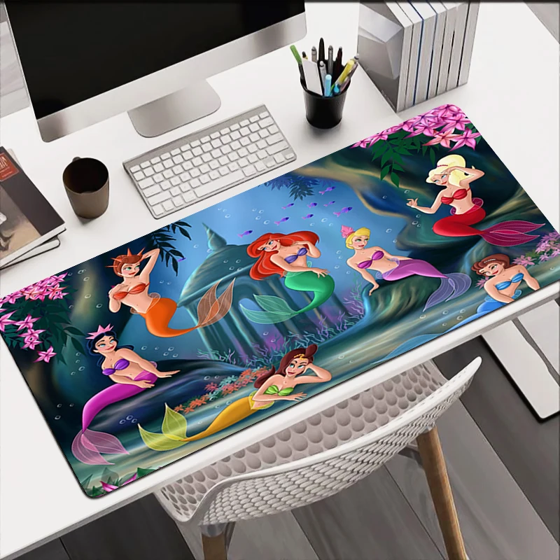 

Gaming Mouse Pad Ariel The Little Mermaid 80x30 Computer Mousepad Playmat Natural Rubber Office Carpet Computer Mice Pad For LOL