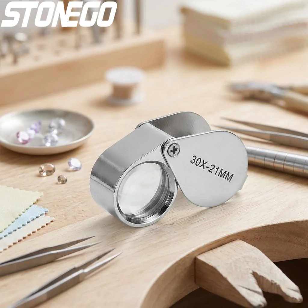 30X Precision Jewelers Loupe Magnifier Foldable Pocket Design for Jewelry Repair Electronics Inspection Coin Collecting