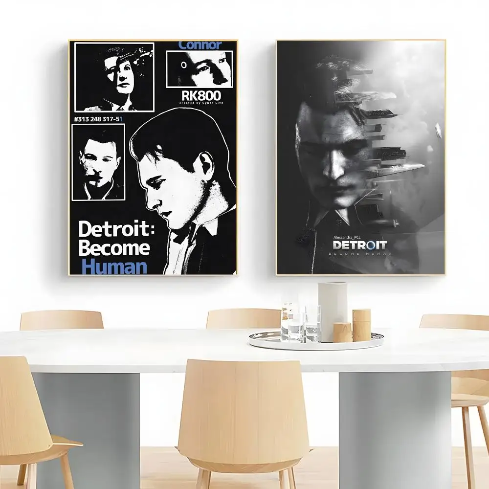 cinematic game D-Detroit Become Human Poster Wall Art Print Decorative Mural Home Decor Gift Unframed