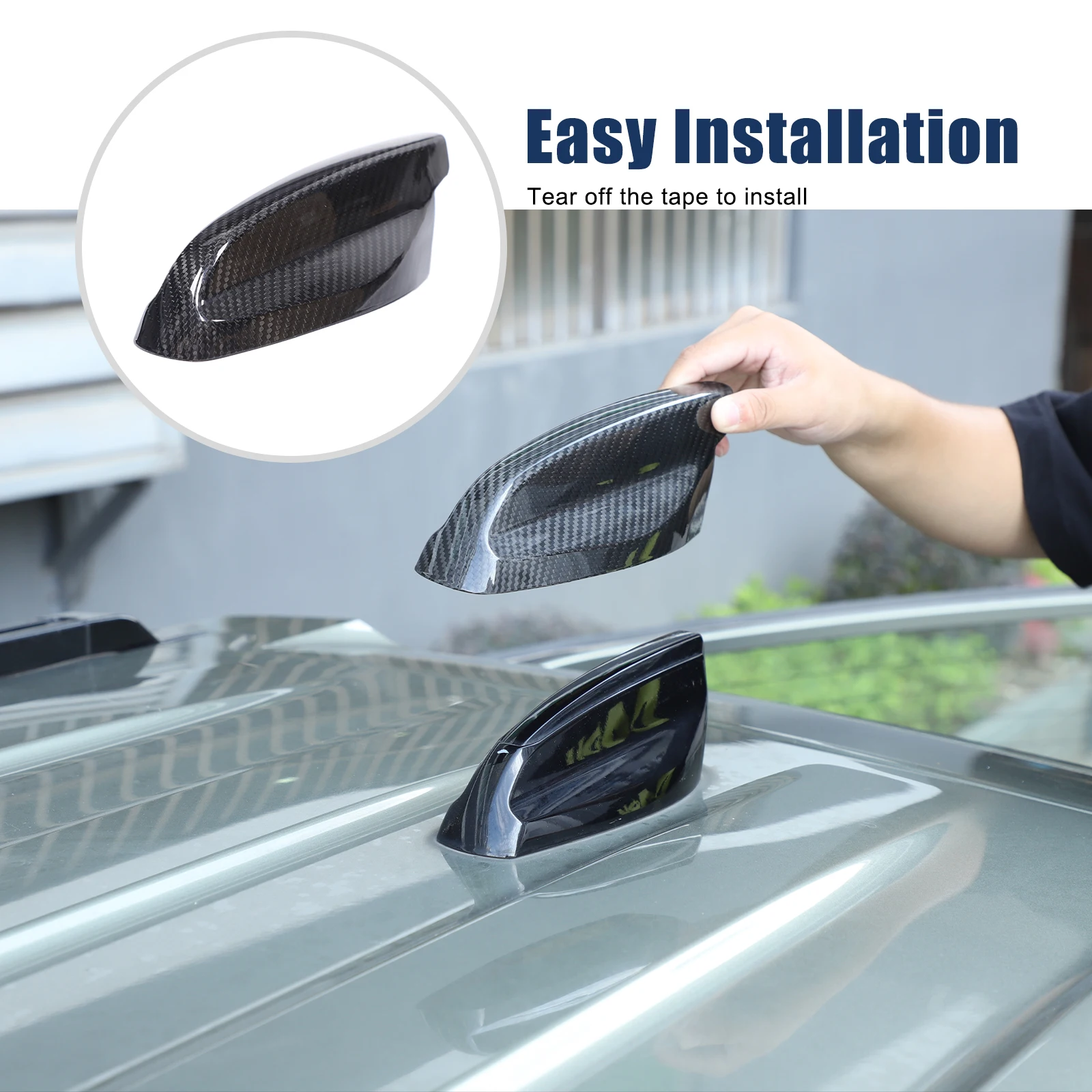 

For Land Rover Defender 90 110 130 2020-2024 Real Carbon Fiber Car Shark Fin Antenna Cover Trim Car Accessories