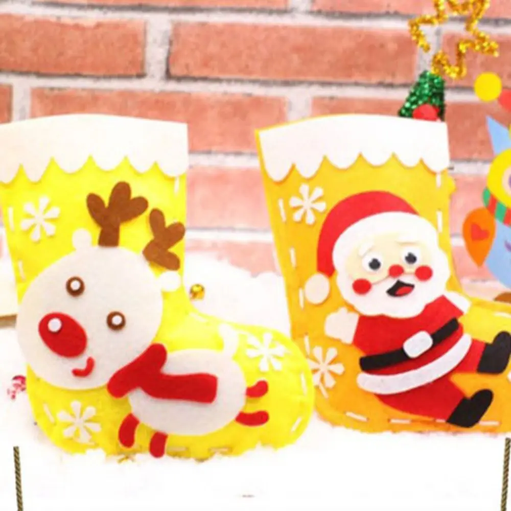 부직포 DIY 크리스마스 양말 눈사람 산타클로스 걸이형 크리스마스 양말 크리스마스 트리 크리스 크링글