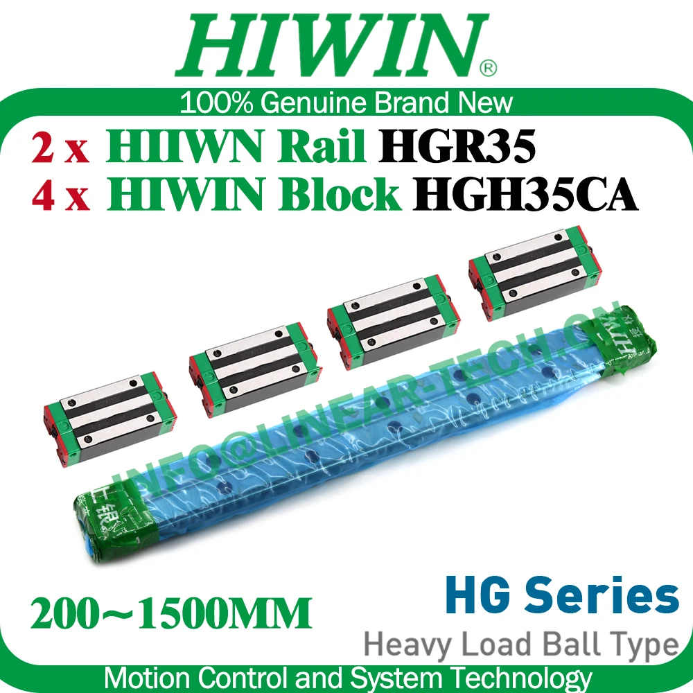 Original HIWIN HGH35CA Carriage Slide Block HGR35 Linear Guide 300 400 500 600 700 800 1000 1100 1200 1500MM Rail New HIWIN CNC