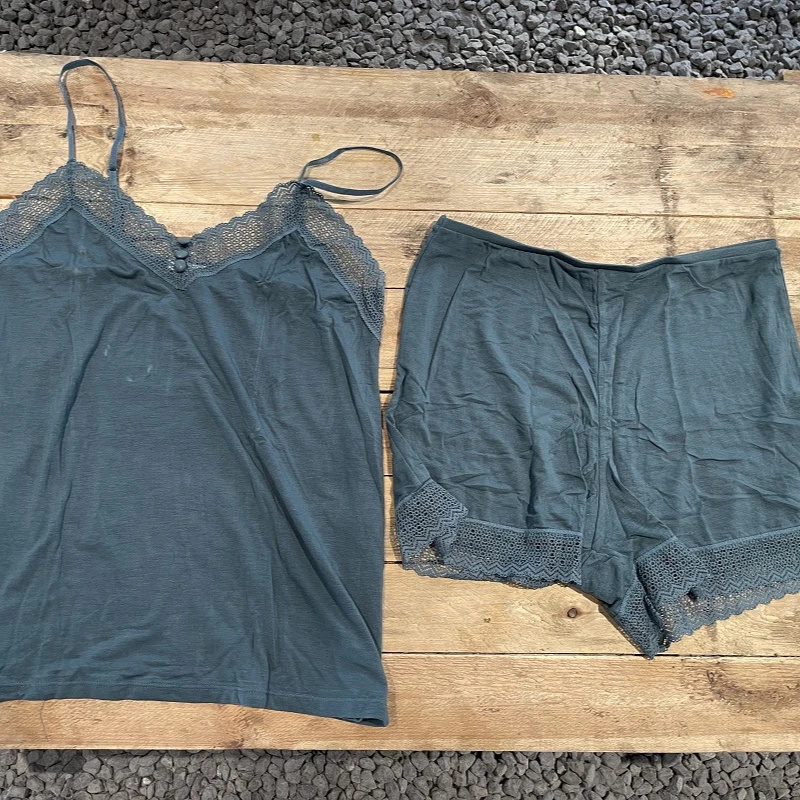 Summer Thin Suspender Pajamas Shorts Vest Lace Sexy Two-piece Suit Pajama Sets Women image 5