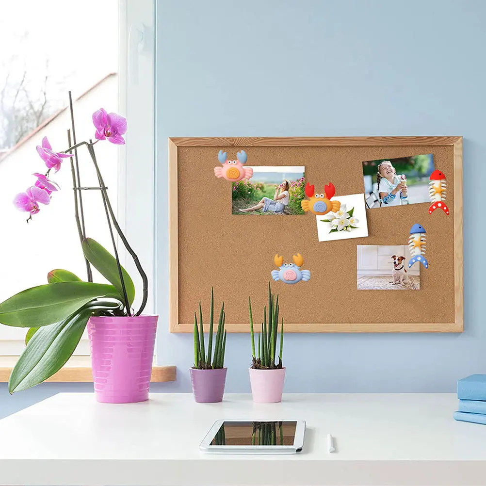 25 قطعة المحيط كراب الراتنج دبابيس الضغط عظم السمك شكل مسامير الإبهام الزخرفية لخريطة لوحة الإعلانات صور جدار مكتب المنزل المدرسة