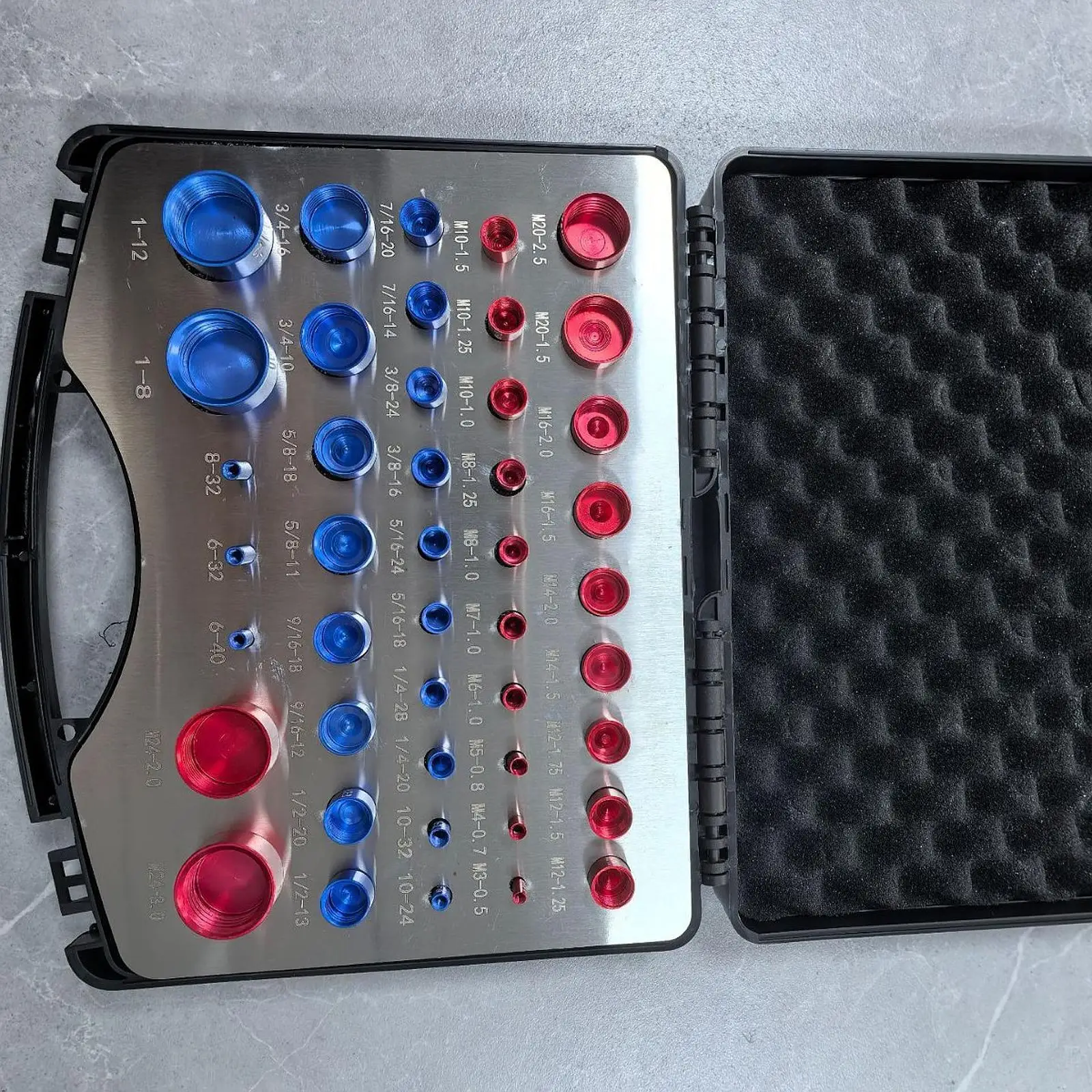 44Pcs Thread Checker Nut Bolt Thread Checker Bolt and Nut Gauge Easy to Use Bolt and Nut Identifier Tool for Machinists