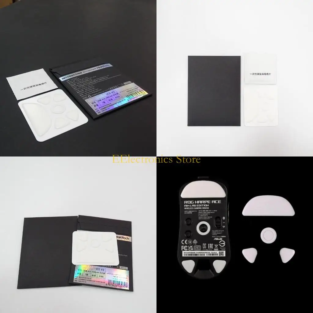 B03C 1Pack Ice Version Esptiger Gaming Mouse Feet Sticker Mouse Glide Curve Edge for ROG Harpe Ace X AimLab for AimPoint 36K