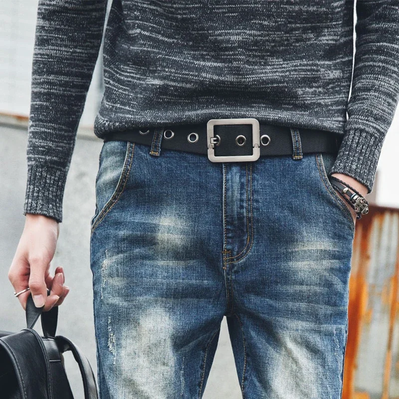 Needle buckle canvas belt men's casual Korean woven belt student youth extended jeans belt  outdoor belt