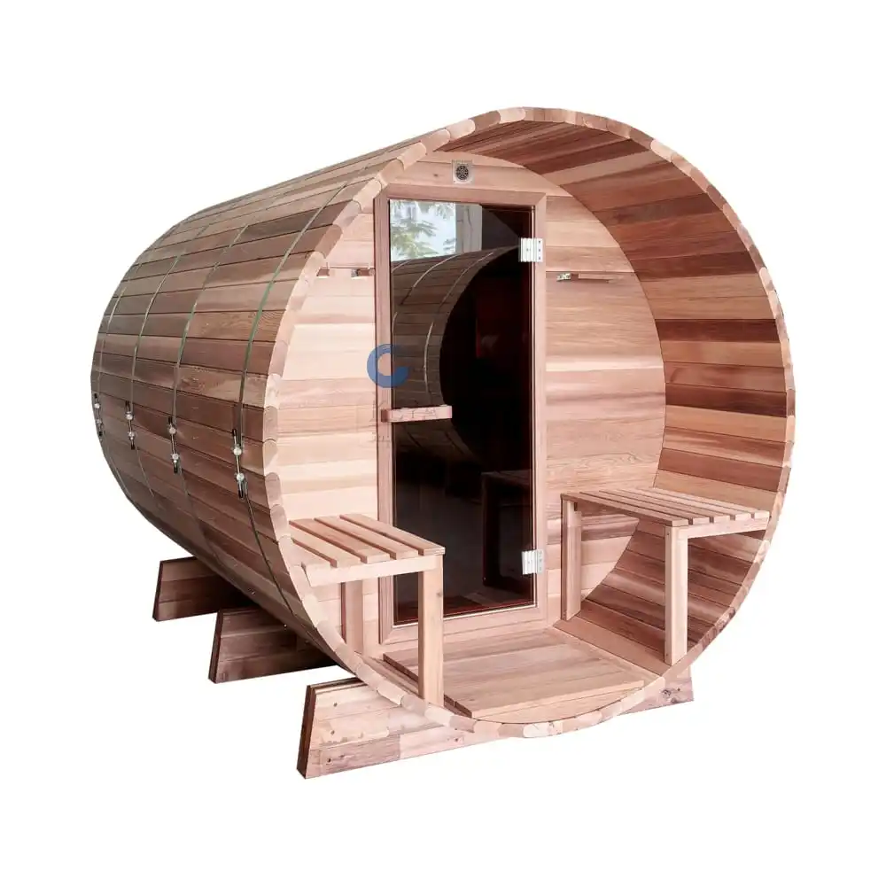 Hot Seller High Quality  Solid Canadian Red Cedar Outdoor Sauna 2-6 Person