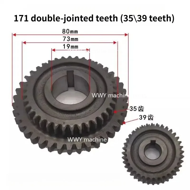 Complete Transmission Countershaft Double Gear Set, Fit 178F 186F 188F Rotary Tiller