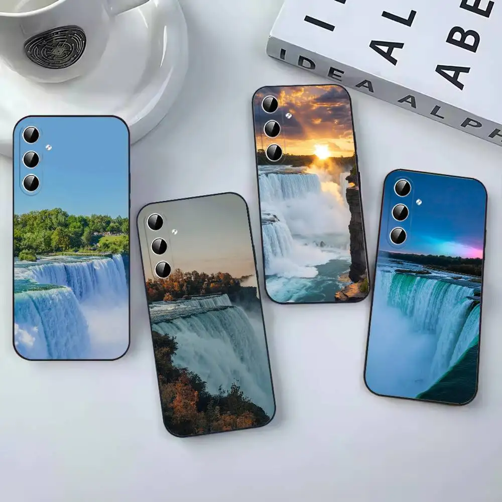 Forest Waterfall Niagara Falls Fashion Phone Case coque Cover For Samsung Galaxy A12 22,32,52,53,71,73, Note9,10,20 Ultra