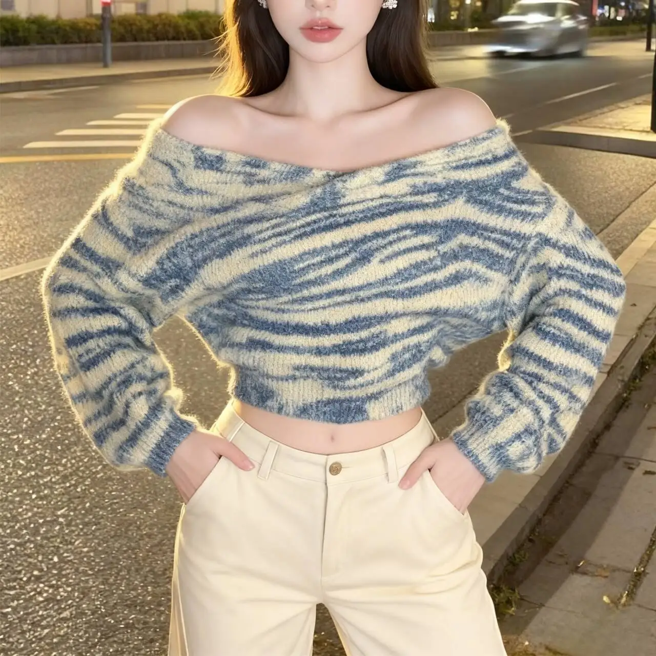 البلوزات لاعبا البلوفرات امرأة الخامس الرقبة عيد الميلاد سترة سيدة مطوي الكتف مطعم عشاء تاريخ ليلة الرومانسية أنيقة تناسب #6