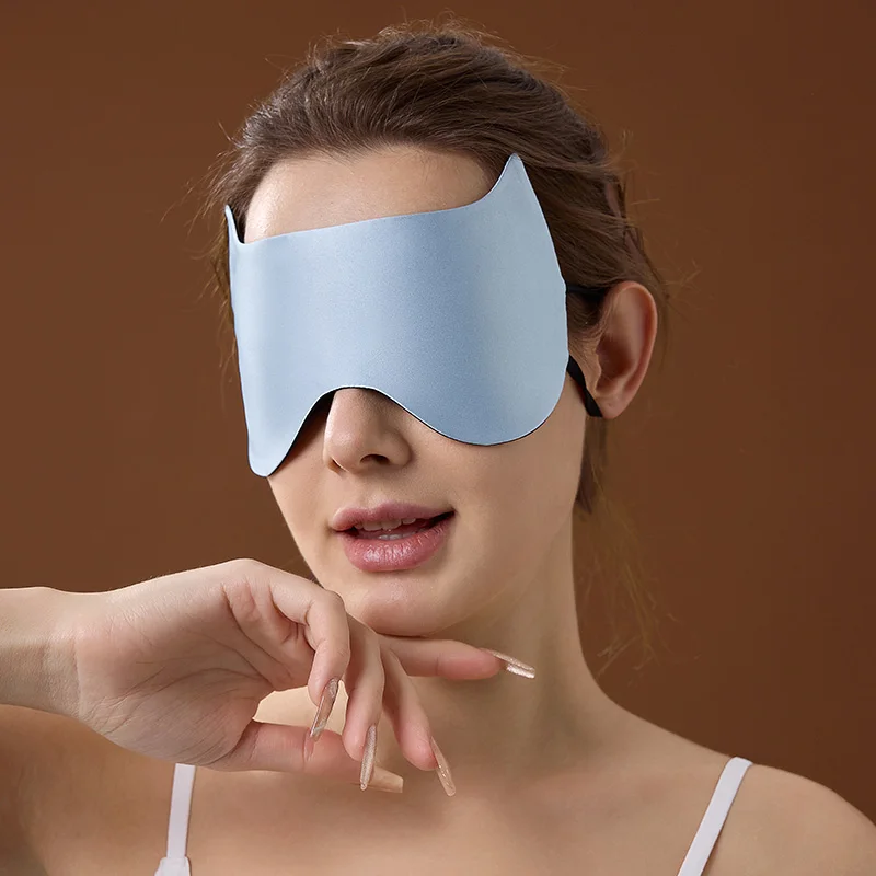 

100% натуральный шелк тутового шелка, маска для сна, милый дизайн с кошачьими ушками, ночной чехол для сна, эластичный регулируемый ремешок с повязкой на глаза