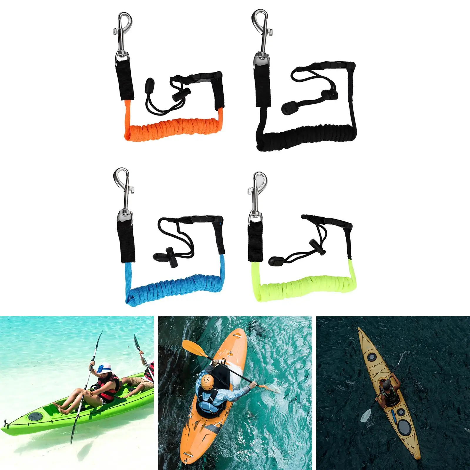 

Поводок для весла для каяка, спиральный шнур, эластичная веревка для каноэ, весло для доски для серфинга, гребная лодка, рафтинг, каноэ, каякинг