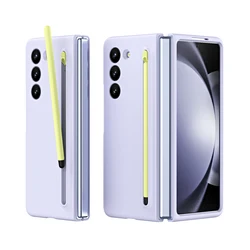 For Samsung Galaxy Z Fold 6 5 4 3 Case Skin-Friendly Colorful Touch Pen With Tempered Film Folding Shockproof Cover Accessories