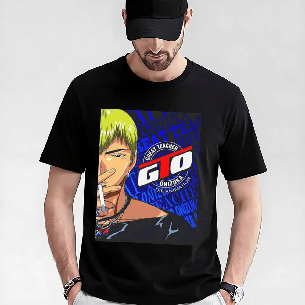 

0323 Great Teacher Onizuka Anime Gift t shirt 100% cotton printed clothing GTO Manga Graphic Tee Y2K clothes Large size Tops