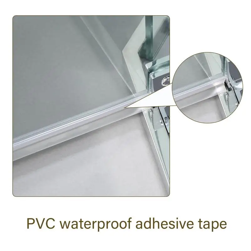 حاوية دش بمفصلات شبه بدون إطار بزاوية جديدة مقاس 34-1/8 بوصة × 72 بوصة، زجاج 5/16 بوصة (8 مم)، لمسة نهائية من الكروم