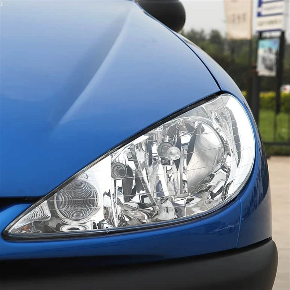 For Peugeot 206 2004 2005 2006 2007 2008 Car Accesorries Polycarbonate High Gloss Fully Transparent Headlights Cover