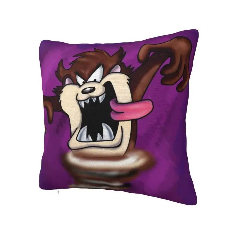 Custom Taz Tasmanians Devils Square Pillowcover Home Decorative Cushions Throw Pillow for Sofa Double-sided Printing