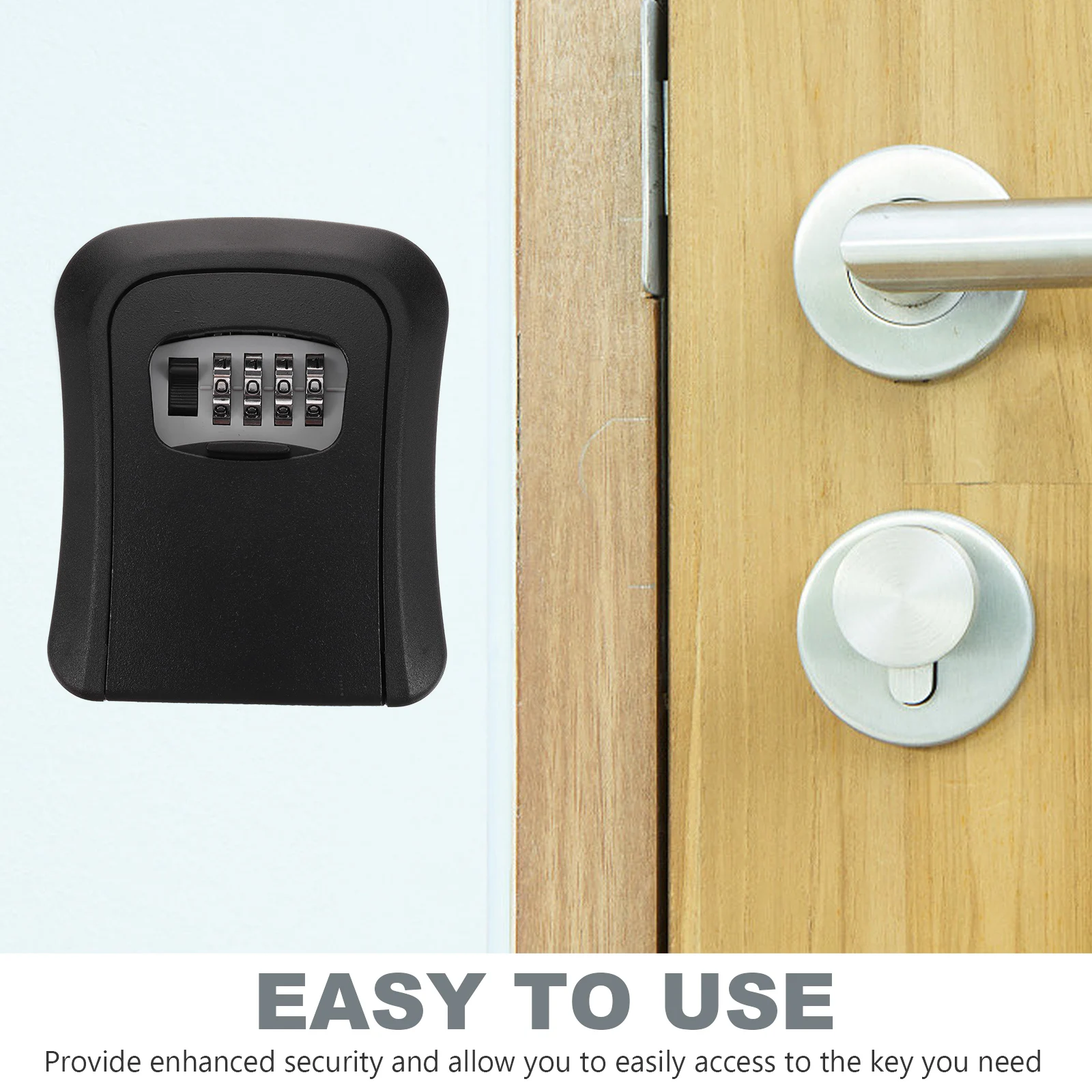 

4 Code Lock Wall Mount Security Key Box Outdoor Storage Box Combination Lock For Keys Home