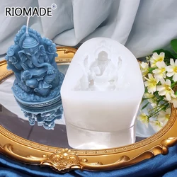 Indian Elephant Trunk God Model Candles Mould Gypsum Resin DIY Silicone Mold Home Decoration Crafts Handmade Cake Baking Tools