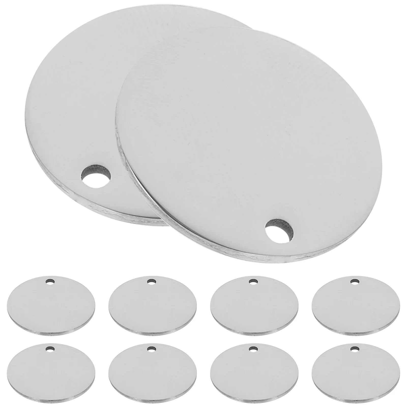 

10pcs Stainless Steel Dog Tags Blank 25MM Engraving Stamping DIY Metal Pet ID Name Pendant Jewelry Craft