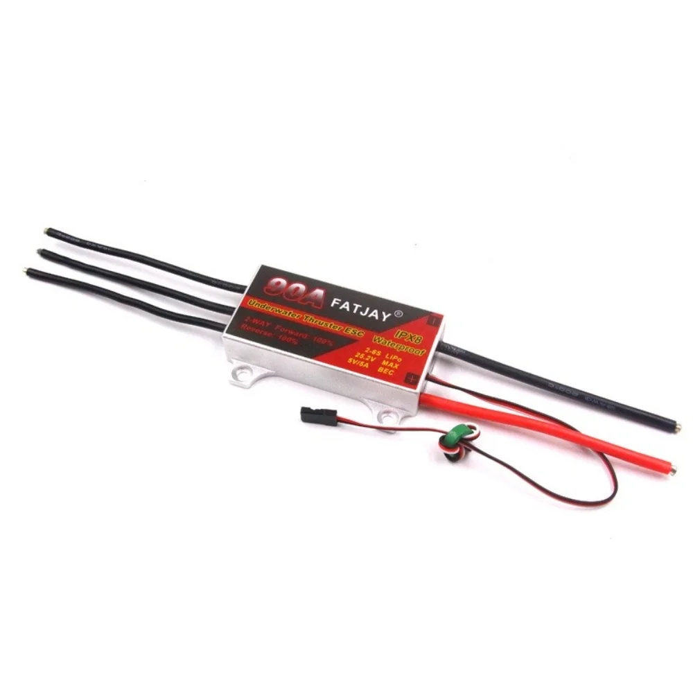 FATJAY 90A Водонепроницаемый ESC 6S 24V Бесщеточный металлический корпус с картой программирования для регулировки угла низкого напряжения FATJAY 90A Водонепроницаемый ESC 6S 24V Бесщеточный металлический корпус с картой программирования для регулировки угла низкого напряжения