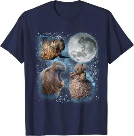 Elefanten- und Seehunde-Liebhaber, Galaxie, Mond, Wildtier, Zoologe, T-Shirt, Y2k, ästhetische Kleidung, Neuheitsgeschenk, Streetwear, personalisiertes T-Shirt – Detail 3