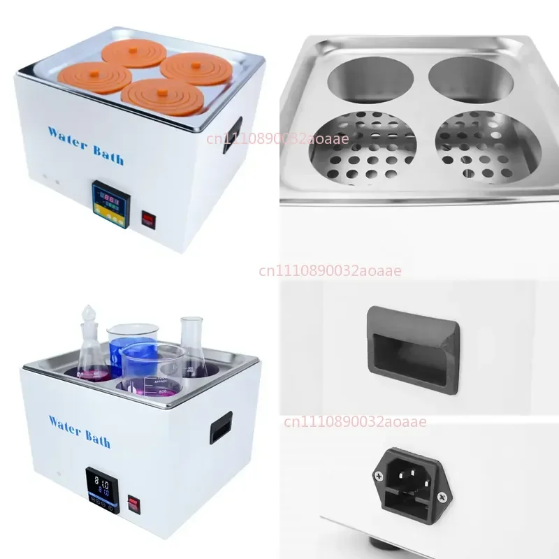 Laboratory Machine Stainless Steel Dry Burning Heating Thermostatic Digital Water Bath Four Holes