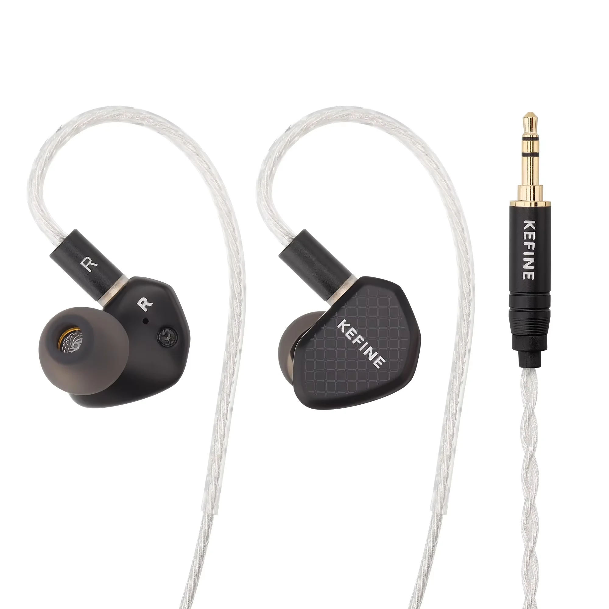 Kefine Klean SV & Kefine Klean Black 10 mm DLC-membraan dynamische driver IEM's Hi-Fi in-ear oortelefoon met mondstukken en SPC-kabel