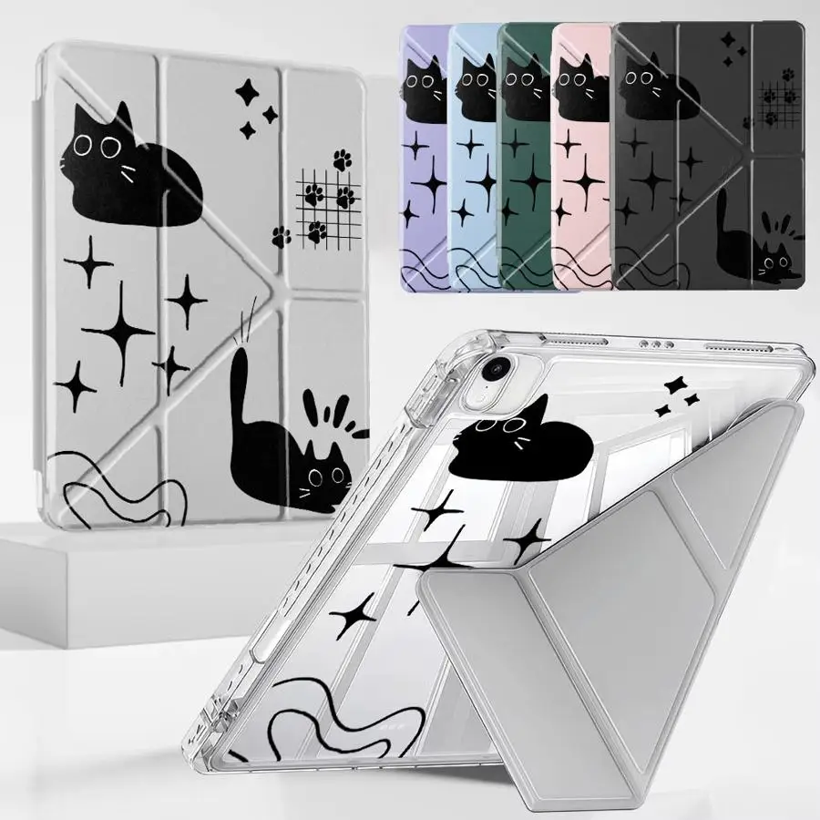 

Holder Cover Tablet Case For iPad Air 4 5 M3 M2 M4 11inch Pro 11th 10th 9th 8th 7th 12.9inch Mini 6 7 Pro 2025 Y-Fold Cute