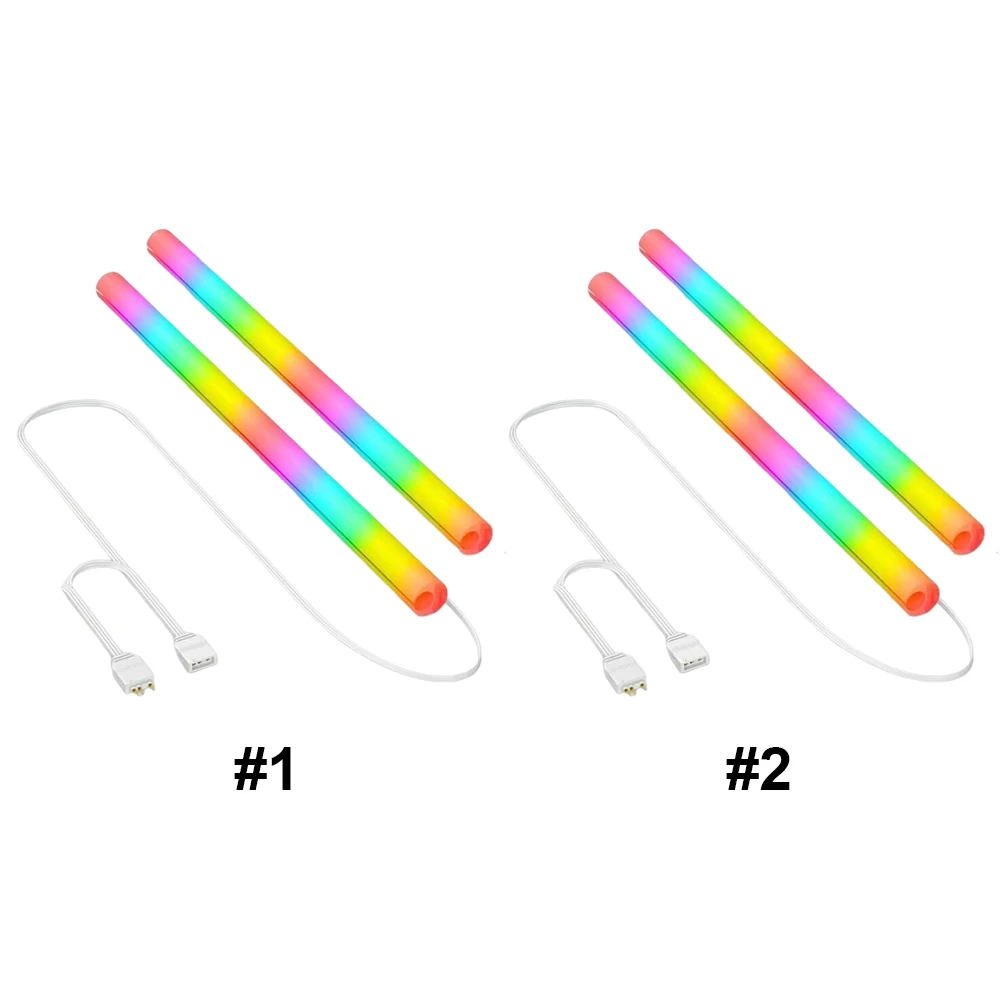 2 قطعة أنبوب تبريد المياه السائلة الباعثة للضوء سيليكون 5 فولت 3Pin ARGB خرطوم تبريد المياه أنبوب مضيئة كم حافظة الكمبيوتر ديكور