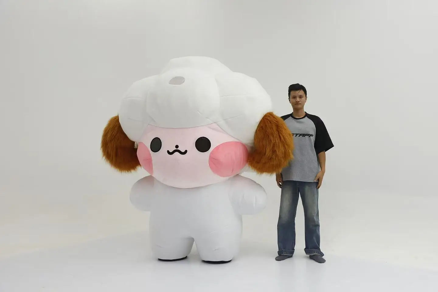 نفخ الأغنام زي التميمة موكب الكبار شخصية تأثيري عيد ميلاد هالوين حفلة الحدث مجموعة أفخم #6