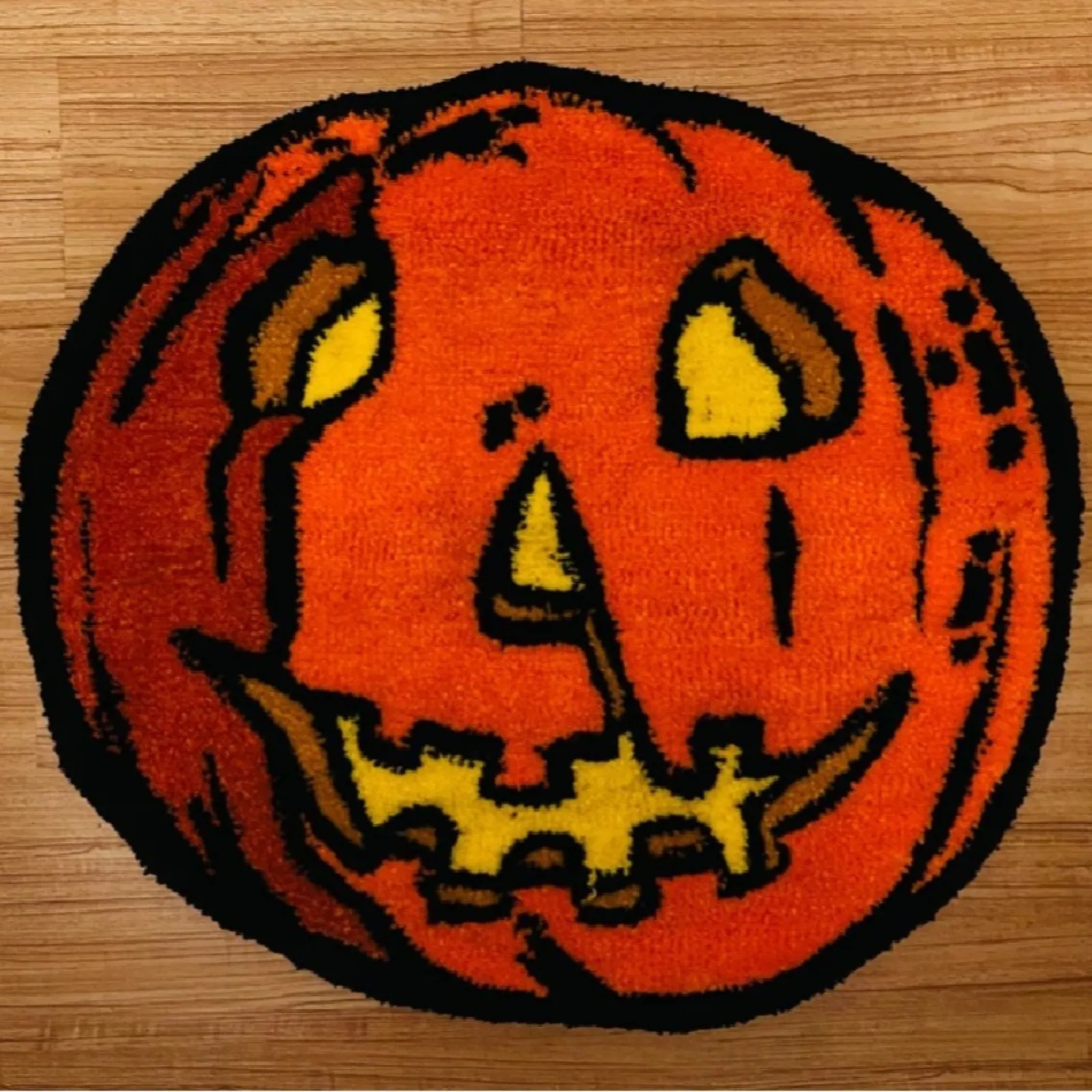Halloween Pumpkins Floor Door Mats Waterproof Kitchen Flannel Carpets Hallway Rugs Bedroom Bathroom Non-Slip Entrance Doormat