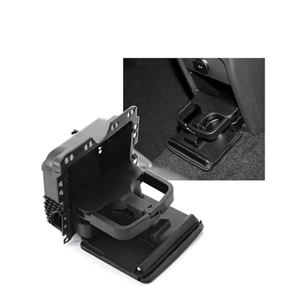 BAAA-Car Rear Central Console Armrest Cup Holder Back Row Drink Holder 7N0862533 for VW Golf Plus Sharan Tiguan