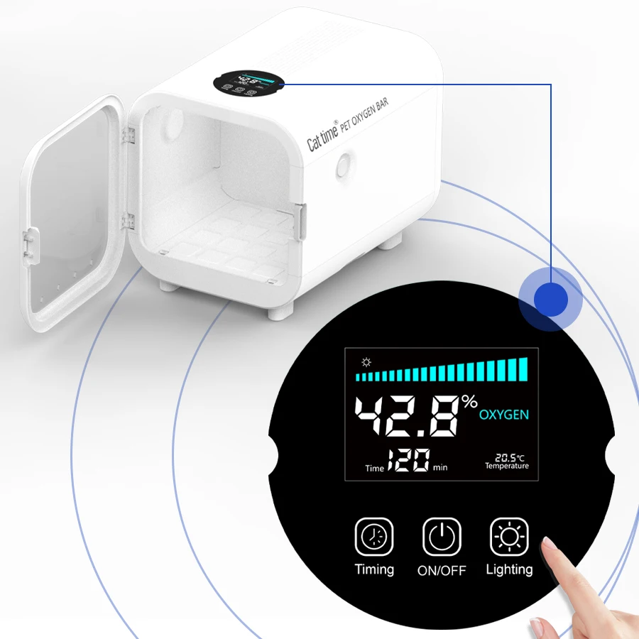 JW 50L High Concentration Oxygen Veterinary Cradle Pet ICU for Puppy and Kitten ICU Pet Chamber Small Animal Hyperbaric Oxygen C