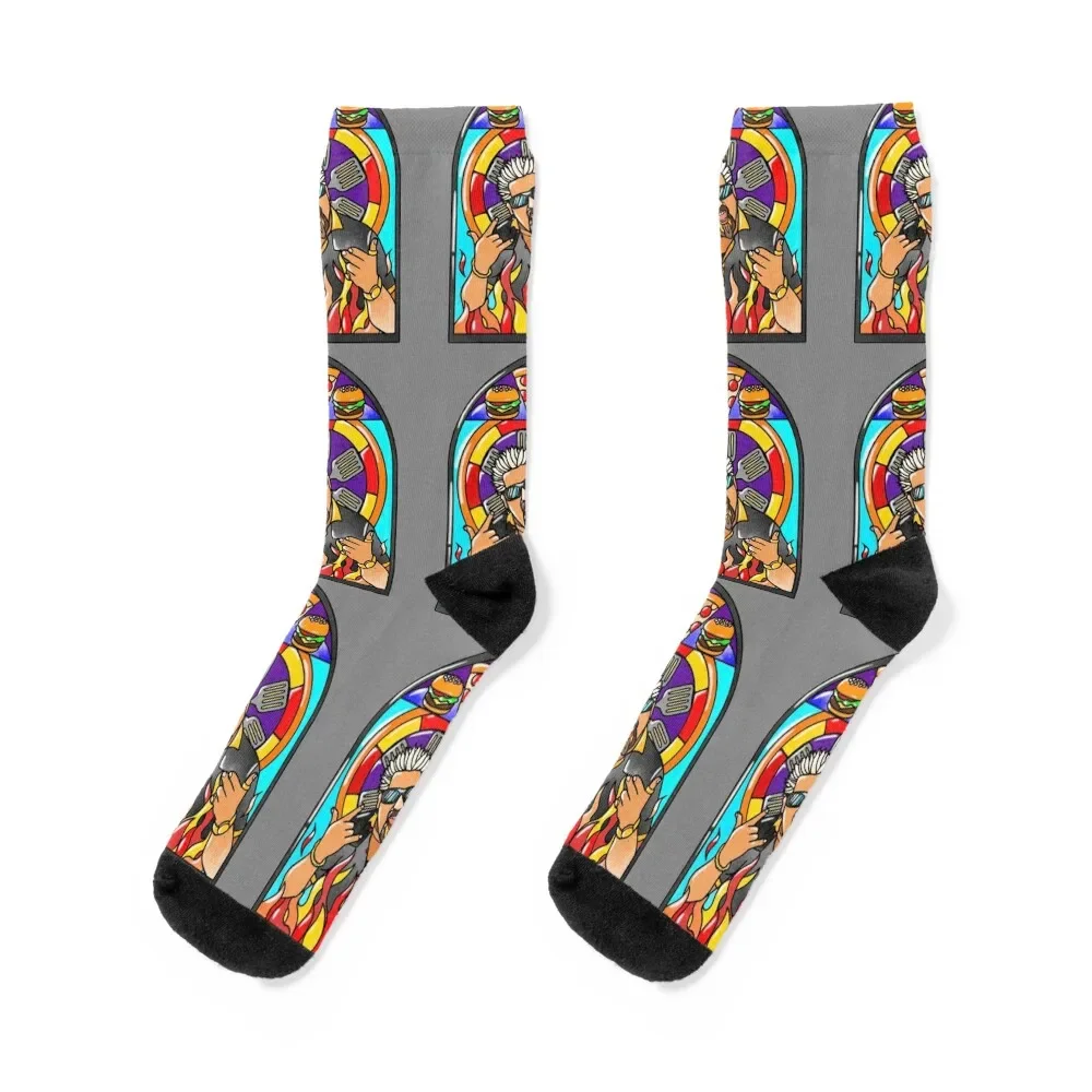 The Patron Saint of Diners, Drive-in’s, and Dives Socks heated new year Socks Male Women's