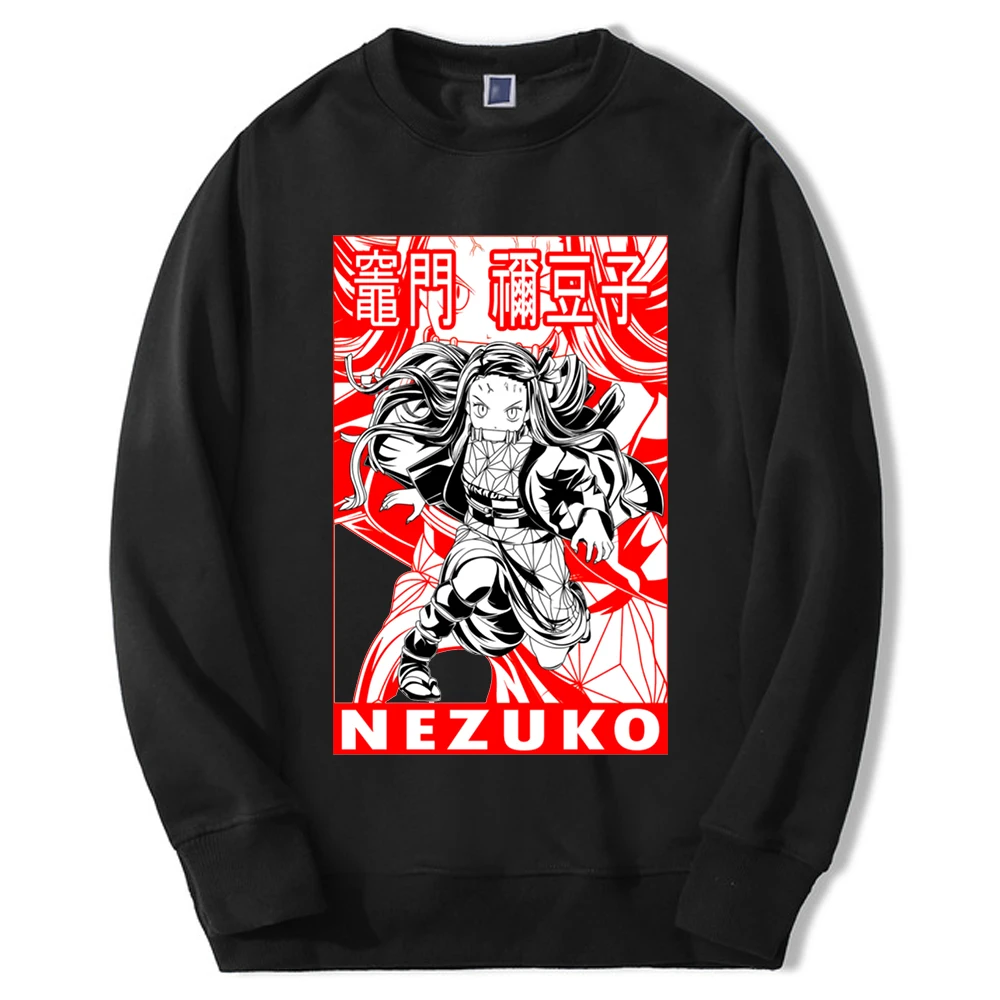 Demon Slayer Hot Japan Anime Hoodies Mens Nezuko Manga Graphic Crewneck Sweatshirt New Long Sleeve New Tracksuit Tracksuit