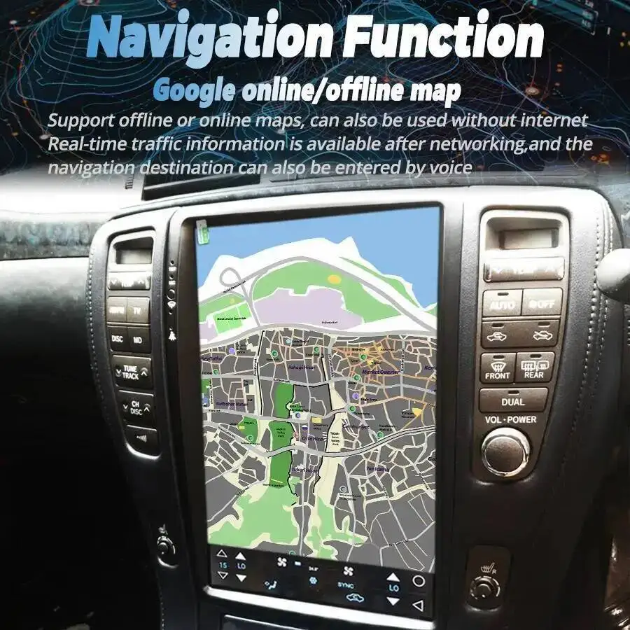 Android 15 Unità Principale Dello Schermo Per Toyota Crown S182 S184 2005 -2009 Lettore Video Multimediale GPS 12.1 "256GB DSP CarPlay Stereo