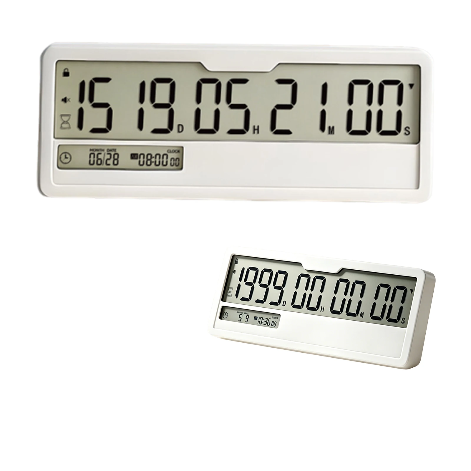 Day Countdown Electronic Timer with Stand Slim Digital Alarm Clock Electric Countdown Desk Clocks for Home Office Desktop Decor