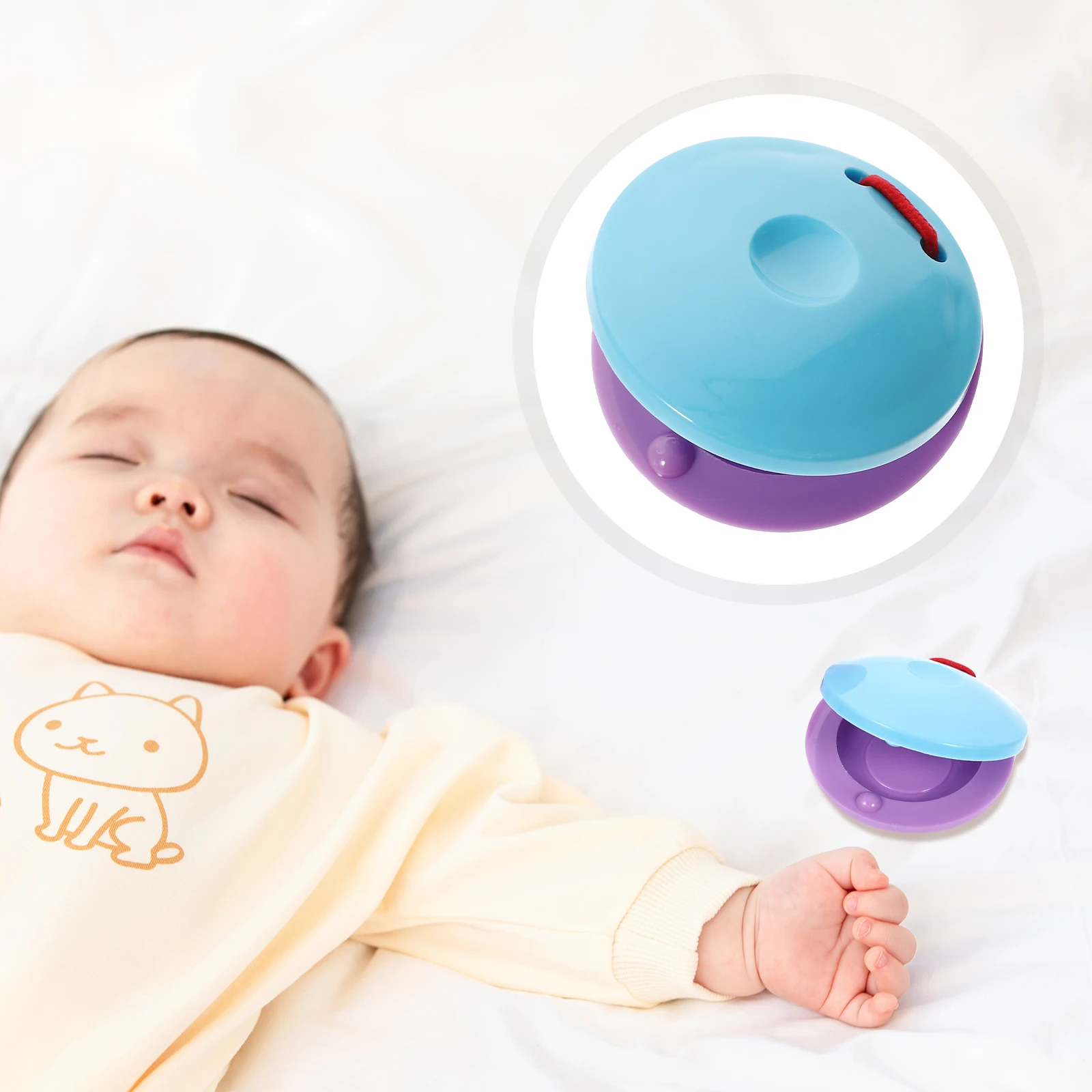 

8Pcs Plastic Castanets Musical Instrument Kids Finger Castanets for Children Sensory Development Durable Safety