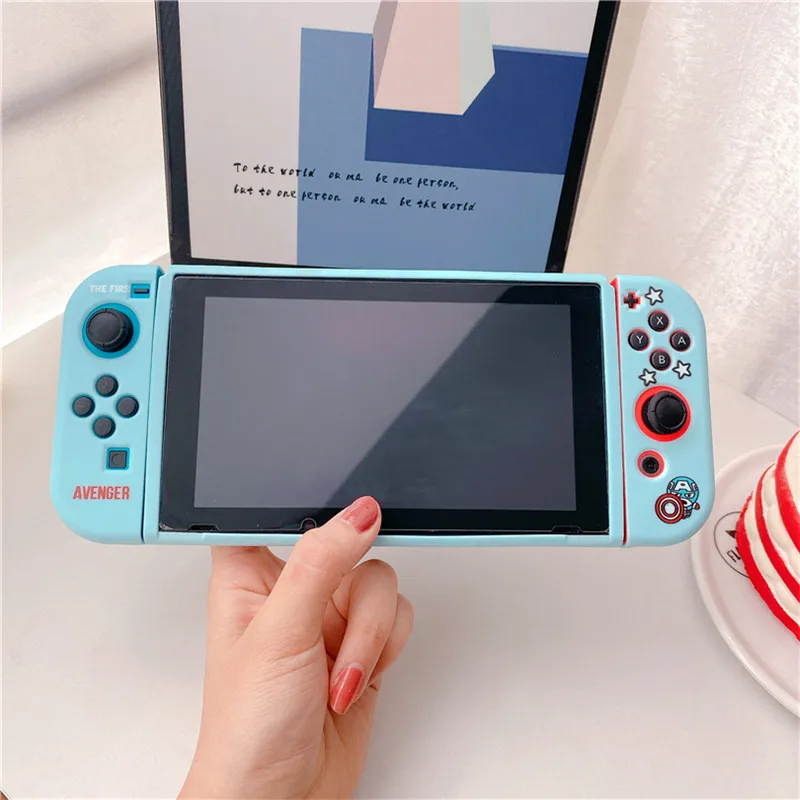 Disney สำหรับสวิทช์กรณีป้องกันแยกกล่องสำหรับอุปกรณ์ Nintendo Switch NS คอนโซล TPU Fundas