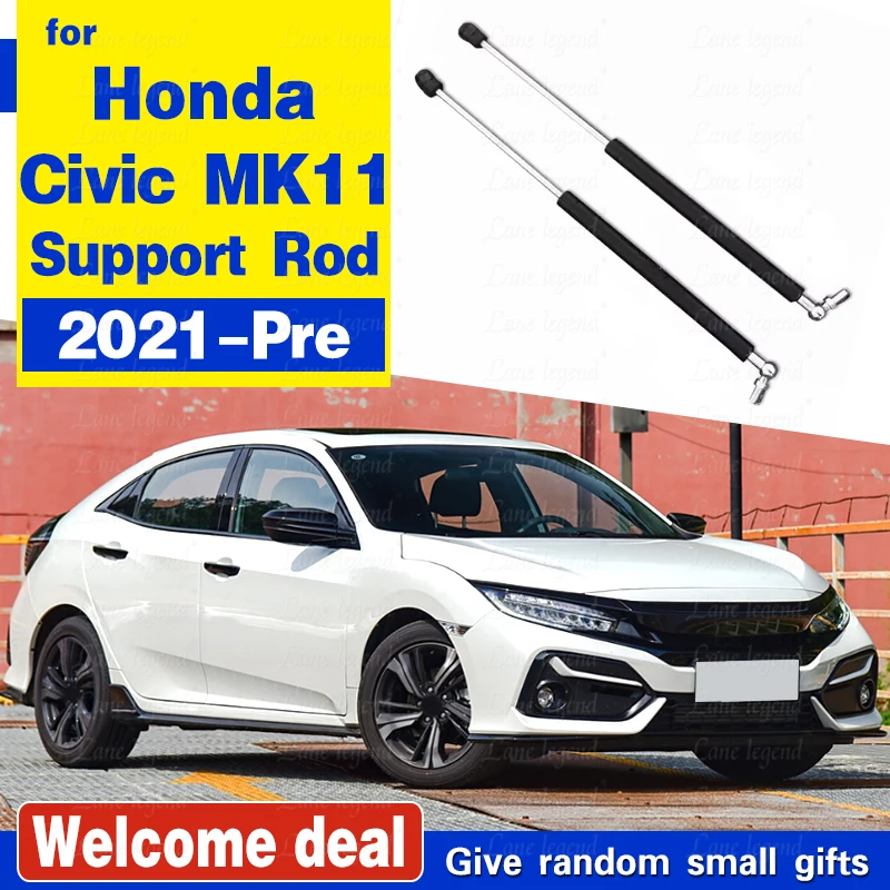 

Для Honda Civic 11th MK11 FE/FL 2021 2022 2023 2024 подъемная Опора газовая пружина амортизационный кронштейн гидравлический стержень крышки капота