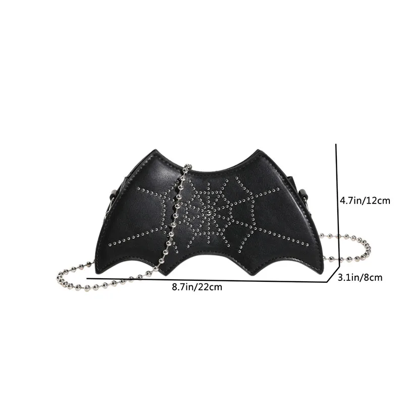 Bat Wing Crossbody Bag Spooky Sling Purse Party Evening Clutch Halloween Festa Lipstick Wallet PU Leather Novelty Handbags