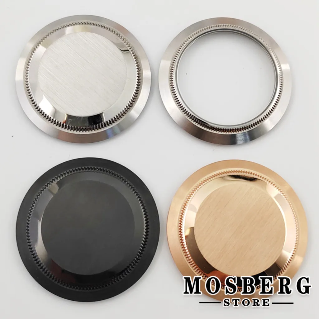 36mm 39mm Watch Case Bottom Cover Solid Stainless Steel Glass Bottom Cover Rose Gold - view 3