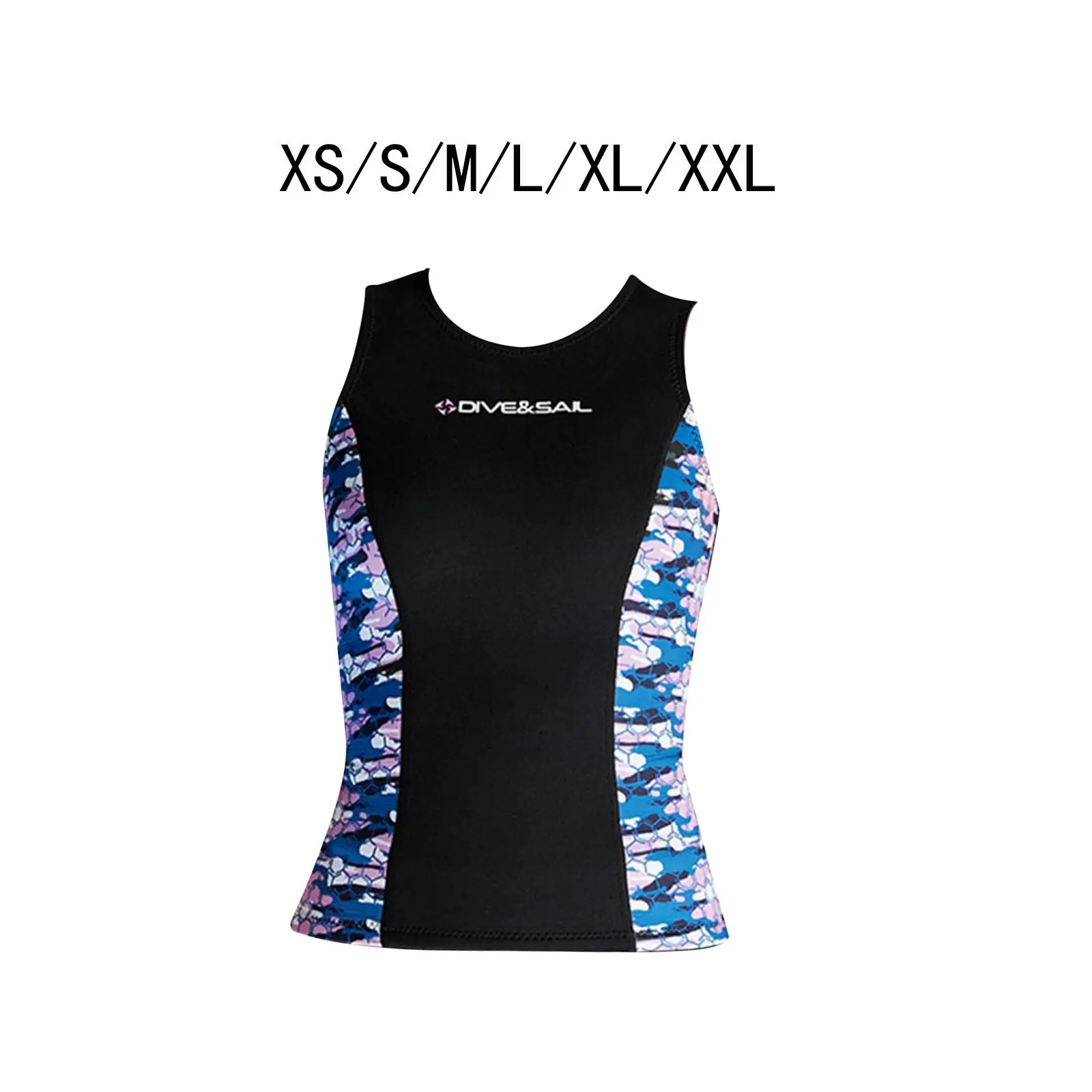 Women Wetsuit Top 2mm Neoprene Wetsuits Surfing Tops Lightweight Sleeveless Vest for Surfing Canoeing Water Sports Sauna Diving