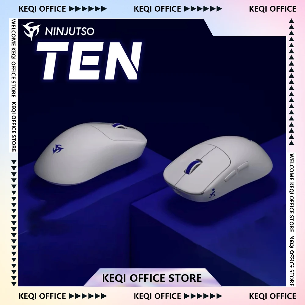 NINJUTSO TEN AIR Wireless Mouse 8K Return Rate ESS Internal Skeletal Support Portable Low Latency Gaming Mouse Custom Gifts