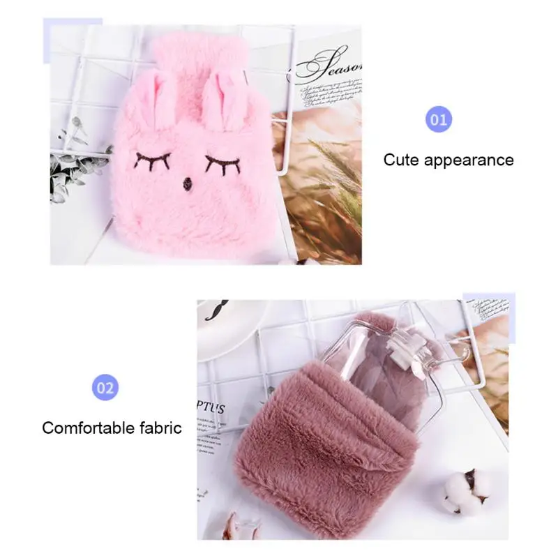 NEW Winter Warmer Hot Water Bag Cute Hot Water Bottle For Period Pain Stuffed Menstrual Colic Heater Plush Hot Water Bottles