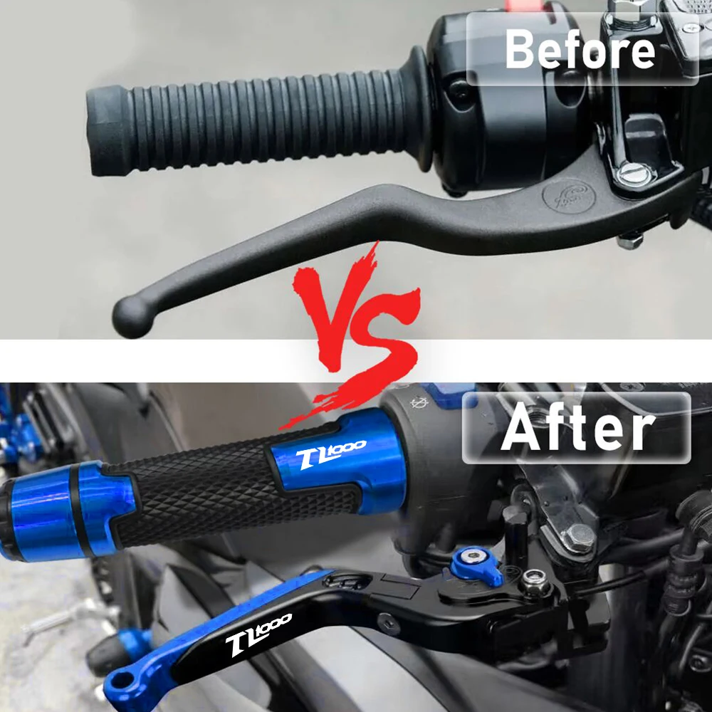 Motorcycle Folding Adjustable Brake Clutch Levers Handlebar grips For Suzuki TL1000/S TL1000S TL 1000 S 2001 2000 1999 1998 1997 6
