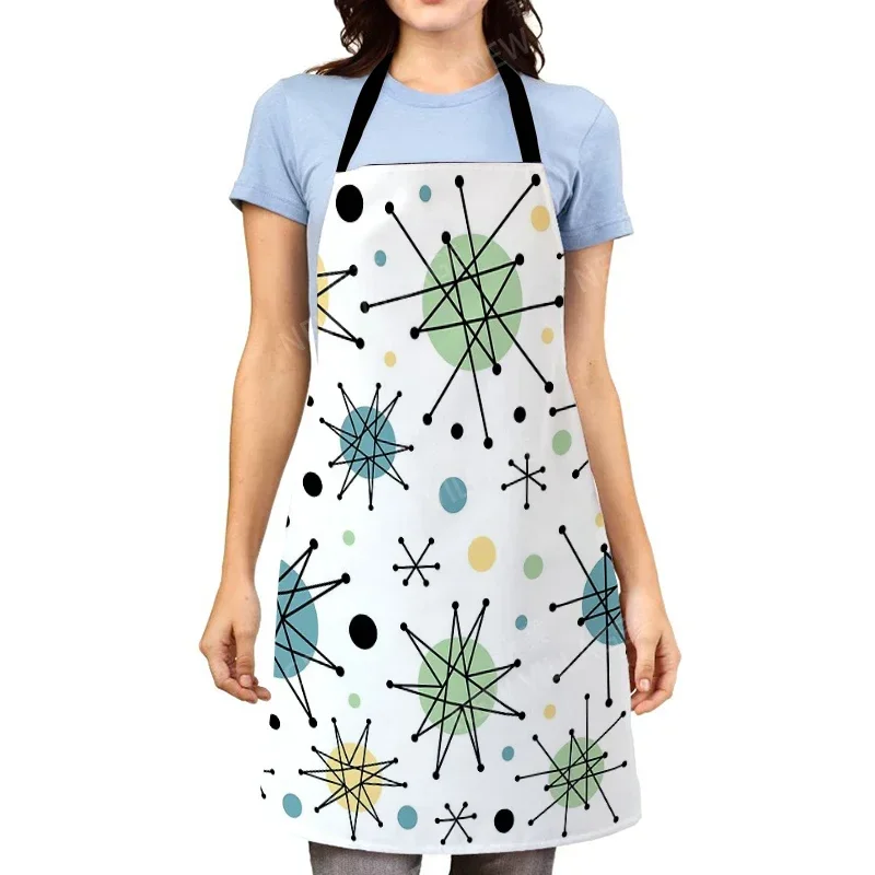 Aesthetic Women kitchen apron kids original Children Waterproof girl fashionable princess waiter work apron oil proof geometry