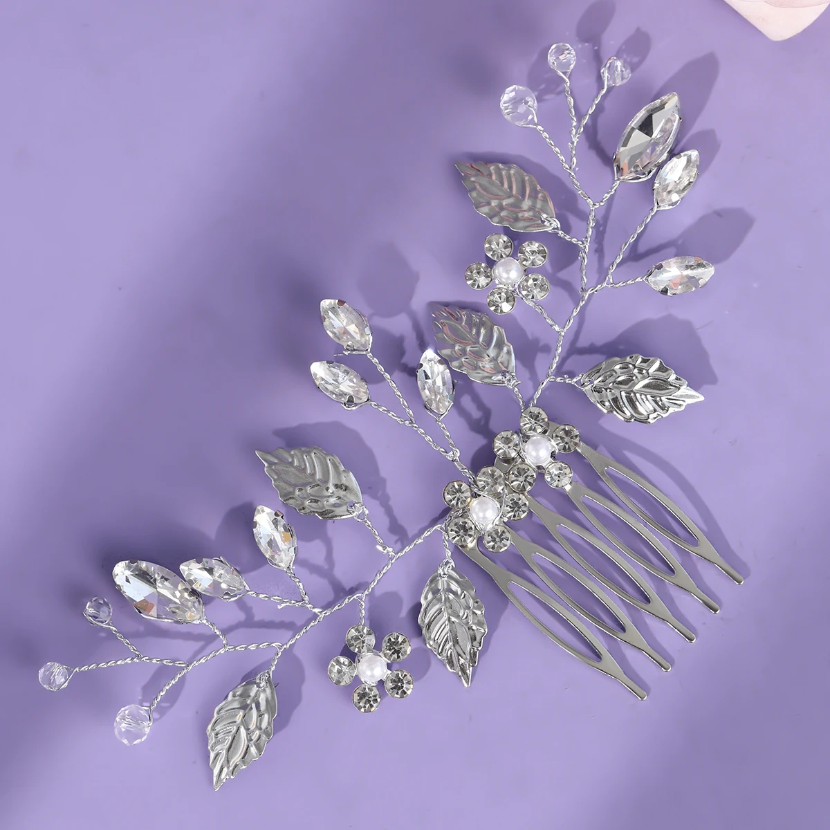 

Original Design Metal-Blade Crystal Hair Comb Bridal Wedding Hair Accessories Elegant Hair Clip Headpiece For Women